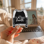 Turn I Wish Into I Will Stickers | Inspirational quote sticker set, finished with smooth detailed printing, ideal for planners, journals, notebooks, laptops, phone cases and scrapbooks, bringing subtle motivation to creative spaces. - Image 3