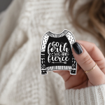 Go Forth And Be Fierce Stickers | Gratitude quote sticker set, finished with smooth detailed printing, ideal for planners, journals, notebooks, laptops, phone cases and scrapbooks, adding gentle encouragement to daily routines. - Image 2