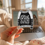 Go Forth And Be Fierce Stickers | Gratitude quote sticker set, finished with smooth detailed printing, ideal for planners, journals, notebooks, laptops, phone cases and scrapbooks, adding gentle encouragement to daily routines. - Image 3
