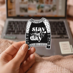 Stay The Day Stickers | Inspirational sticker set, printed with a neat and refined appearance, suitable for notebooks, planners, journals, laptops, phone cases and scrapbooks, offering quiet inspiration throughout the day.