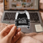 Say Yes To New Adventures Stickers | Gratitude sticker set, printed with a neat and refined appearance, great for journals, planners, laptops, phone cases, notebooks and craft pages, making a thoughtful small gift for loved ones.