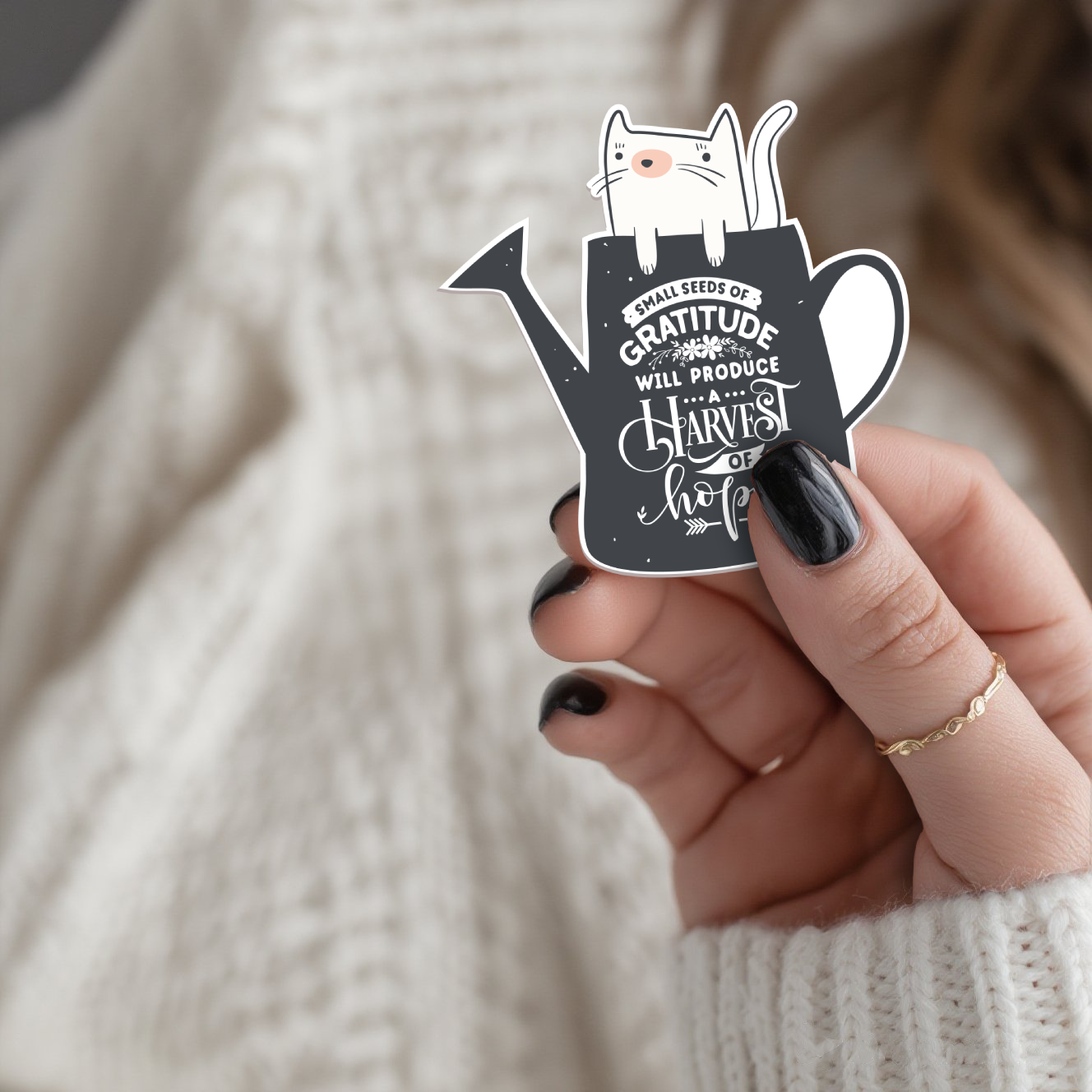 20251126034410-1f0ca7a2-affd-6cb2-a9bd-1ef41f5d5b0f.png Small Seeds Of Gratitude Will Produce A Harvest Of Hope Stickers | Motivational sticker collection, designed with a clean matte look, ideal for planners, journals, notebooks, laptops, phone cases and scrapbooks, supporting personal reflection through simple visuals. - Image 1
