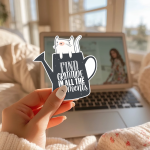 Find Gratitude In All The Moments Stickers | Kindness sticker pack, crafted with attention to detail, perfect for journals, planners, laptops, notebooks, phone cases and creative projects, adding gentle encouragement to daily routines. - Image 2