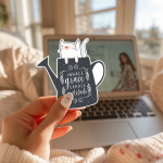 Inhale Grace Exhale Gratitude Stickers | Gratitude sticker set, made with clear, crisp lettering, perfect for journals, planners, laptops, notebooks, phone cases and creative projects, supporting personal reflection through simple visuals. - Image 2