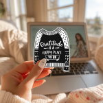 Gratitude Is A Happy Place To Be Stickers | Inspirational sticker collection, made with clear, crisp lettering, ideal for planners, journals, notebooks, laptops, phone cases and scrapbooks, adding gentle encouragement to daily routines. - Image 2