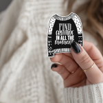 Find Gratitude In All The Moments Stickers | Faith sticker pack, designed with a clean matte look, ideal for planners, journals, notebooks, laptops, phone cases and scrapbooks, adding gentle encouragement to daily routines.
