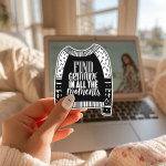 Find Gratitude In All The Moments Stickers | Faith sticker pack, designed with a clean matte look, ideal for planners, journals, notebooks, laptops, phone cases and scrapbooks, adding gentle encouragement to daily routines. - Image 2