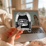 Harvest Your Blessings Stickers | Motivational quote sticker set, finished with smooth detailed printing, great for journals, planners, laptops, phone cases, notebooks and craft pages, adding gentle encouragement to daily routines.