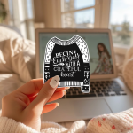 Begin Each Day With A Grateful Heart Stickers | Gratitude sticker collection, printed with a neat and refined appearance, perfect for journals, planners, laptops, notebooks, phone cases and creative projects, supporting personal reflection through simple visuals. - Image 2