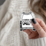 A Grateful Soul Never Runs Out Of Reasons To Smile Stickers | Motivational sticker set, printed with a neat and refined appearance, ideal for planners, journals, notebooks, laptops, phone cases and scrapbooks, bringing subtle motivation to creative spaces.