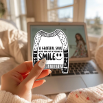 A Grateful Soul Never Runs Out Of Reasons To Smile Stickers | Motivational sticker set, printed with a neat and refined appearance, ideal for planners, journals, notebooks, laptops, phone cases and scrapbooks, bringing subtle motivation to creative spaces. - Image 2