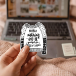 Expect Nothing – And Be – Grateful For Everything Stickers | Faith quote sticker set, printed with a neat and refined appearance, ideal for planners, journals, notebooks, laptops, phone cases and scrapbooks, bringing subtle motivation to creative spaces. - Image 3
