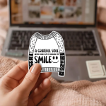 A Grateful Soul Never Runs Out Of Reasons To Smile Stickers | Motivational sticker set, printed with a neat and refined appearance, ideal for planners, journals, notebooks, laptops, phone cases and scrapbooks, bringing subtle motivation to creative spaces. - Image 3