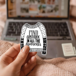 Find Gratitude In All The Moments Stickers | Motivational mini decal pack, finished with smooth detailed printing, great for journals, planners, laptops, phone cases, notebooks and craft pages, offering quiet inspiration throughout the day. - Image 3