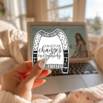 Gratitude Changes Everything Stickers | Gratitude sticker collection, printed with a neat and refined appearance, perfect for journals, planners, laptops, notebooks, phone cases and creative projects, bringing subtle motivation to creative spaces. - Image 2