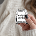 Practice Gratitude Stickers | Gratitude sticker set, printed with a neat and refined appearance, perfect for journals, planners, laptops, notebooks, phone cases and creative projects, making a thoughtful small gift for loved ones.