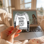 Gratitude Turns What We Have Into Enough Stickers | Inspirational sticker set, designed with a clean matte look, suitable for notebooks, planners, journals, laptops, phone cases and scrapbooks, supporting personal reflection through simple visuals. - Image 2