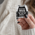 Gratitude Attracts More Reasons To Be Grateful Stickers | Gratitude quote sticker set, made with clear, crisp lettering, suitable for notebooks, planners, journals, laptops, phone cases and scrapbooks, adding gentle encouragement to daily routines.