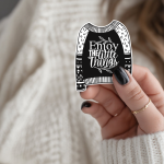 Enjoy The Little Things Stickers | Gratitude mini decal pack, made with clear, crisp lettering, suitable for notebooks, planners, journals, laptops, phone cases and scrapbooks, supporting personal reflection through simple visuals.