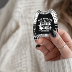 May Your Life Be Full Of Thanks And Giving Stickers | Inspirational sticker pack, crafted with attention to detail, great for journals, planners, laptops, phone cases, notebooks and craft pages, supporting personal reflection through simple visuals.