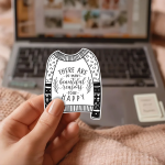 There Are So Many Beautiful Reasons To Be Happy Stickers | Gratitude mini decal pack, printed with a neat and refined appearance, ideal for planners, journals, notebooks, laptops, phone cases and scrapbooks, adding gentle encouragement to daily routines. - Image 2