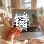 Gratitude Attracts More Reasons To Be Grateful Stickers | Faith quote sticker set, crafted with attention to detail, perfect for journals, planners, laptops, notebooks, phone cases and creative projects, bringing subtle motivation to creative spaces. - Image 2