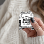 May Your Life Be Full Of Thanks And Giving Stickers | Faith sticker collection, made with clear, crisp lettering, ideal for planners, journals, notebooks, laptops, phone cases and scrapbooks, bringing subtle motivation to creative spaces.