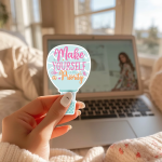 Make Yourself A Priority Stickers | Inspirational sticker collection, designed with a clean matte look, ideal for planners, journals, notebooks, laptops, phone cases and scrapbooks, making a thoughtful small gift for loved ones. - Image 2