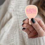 You Are Beautiful Strong Worthy Enough Stickers | Gratitude sticker set, crafted with attention to detail, perfect for journals, planners, laptops, notebooks, phone cases and creative projects, bringing subtle motivation to creative spaces.