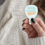 Worthy. Valuable. Loved. Stickers | Kindness mini decal pack, finished with smooth detailed printing, great for journals, planners, laptops, phone cases, notebooks and craft pages, supporting personal reflection through simple visuals.