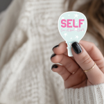 Self Love Respect Worth Stickers | Motivational sticker collection, finished with smooth detailed printing, perfect for journals, planners, laptops, notebooks, phone cases and creative projects, bringing subtle motivation to creative spaces.