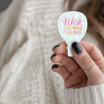 Work On You For You Stickers | Gratitude sticker set, made with clear, crisp lettering, suitable for notebooks, planners, journals, laptops, phone cases and scrapbooks, supporting personal reflection through simple visuals.