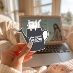 I Give Myself The Love I Once Waited For Stickers | Inspirational sticker collection, designed with a clean matte look, ideal for planners, journals, notebooks, laptops, phone cases and scrapbooks, supporting personal reflection through simple visuals. - Image 2