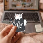 I Choose Me Stickers | Kindness mini decal pack, printed with a neat and refined appearance, perfect for journals, planners, laptops, notebooks, phone cases and creative projects, supporting personal reflection through simple visuals. - Image 3