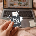 Embrace Your Imperfections Stickers | Motivational sticker set, made with clear, crisp lettering, perfect for journals, planners, laptops, notebooks, phone cases and creative projects, supporting personal reflection through simple visuals. - Image 3