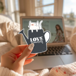 Love Yourself Stickers | Motivational mini decal pack, made with clear, crisp lettering, great for journals, planners, laptops, phone cases, notebooks and craft pages, supporting personal reflection through simple visuals. - Image 2