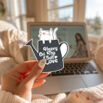 Heavy On The Self Love Stickers | Kindness quote sticker set, finished with smooth detailed printing, ideal for planners, journals, notebooks, laptops, phone cases and scrapbooks, making a thoughtful small gift for loved ones. - Image 2