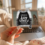 One Day Or Day One You Decide Stickers | Motivational Sweater Sticker, Cozy Aesthetic, Planner and Journal Decor, Great Gift for Goal Setting. - Image 2