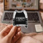 Stronger Than The Storm Stickers | Resilience Sweater Decal, Motivational Aesthetic, Laptop and Journal Decoration, Perfect Encouragement Gift. - Image 3