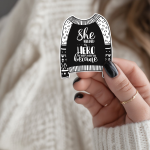 She Needed A Hero So That's What She Became Stickers | Self-Empowerment Decal, Motivational Aesthetic, Journal and Planner Decor, Inspiring Gift.