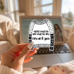 Order Your Day And Your Day Will Reward You Stickers | Organization Sweater Decal, Inspiring, For Journal Notebook Planner Laptop, Focuses On Structure and Daily Success.