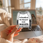 My Thoughts Are The Blueprint For My Success Stickers | Mindset Sweater Sticker, Black and White, Journal Planner Accessory, Law of Attraction Gift. - Image 2