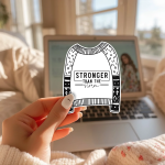 Stronger Than The Storm Stickers | Resilience Sweater Decal, Durable, For Laptop Phone Case Planner, Encouragement Gift For Support - Image 2