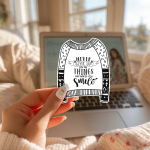 Never Give Up On The Things That Makes You Smile Stickers | Inspiring Sweater Sticker, Durable, For Laptop Phone Case Journal, Happiness Gift For Friends - Image 2