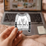 Grow Like A Wild Flower Stickers | Floral Sweater Decal, Durable, For Laptop Phone Case Journal, Encouragement Gift For Growth - Image 2