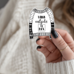 Think Outside The Box Stickers | Creative Sweater Decal, Durable, For Laptop Phone Case Planner, Encouragement Gift For Creativity