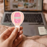 Growth Only Comes When Reflection Replaces Reaction Stickers | Mindful Hot Air Balloon Decal, Vinyl Sticker, Self-Improvement Journal Planner Decor, Wisdom Gift - Image 3