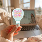 Don't Let Anyone Ever Dull Your Sparkle Stickers | Confidence Hot Air Balloon Decal, Vinyl Sticker, Inspirational Journal Planner Decor, Self-Love Gift - Image 2