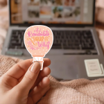 Remember Your Why Stickers | Motivational Floral Hot Air Balloon Decal, Vinyl Sticker, Inspirational Journal Planner Decor, Purpose Gift - Image 2