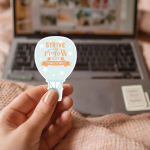 Strive For Progress Not Perfection Stickers | Motivational Hot Air Balloon Decal, Vinyl Sticker, Growth Journal Planner Decor, Self-Acceptance Gift - Image 3